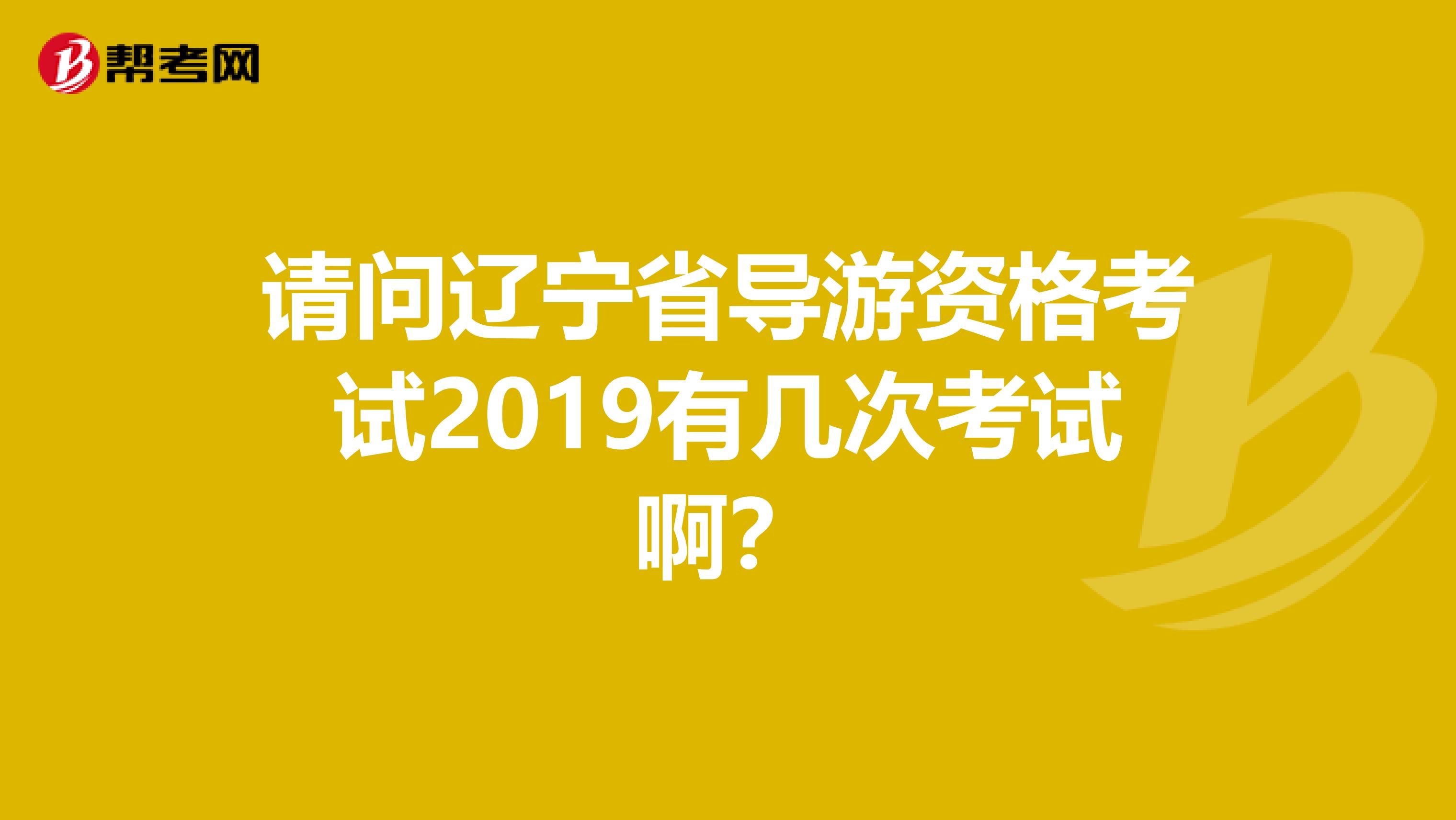 请问辽宁省导游资格考试2019有几次考试啊?