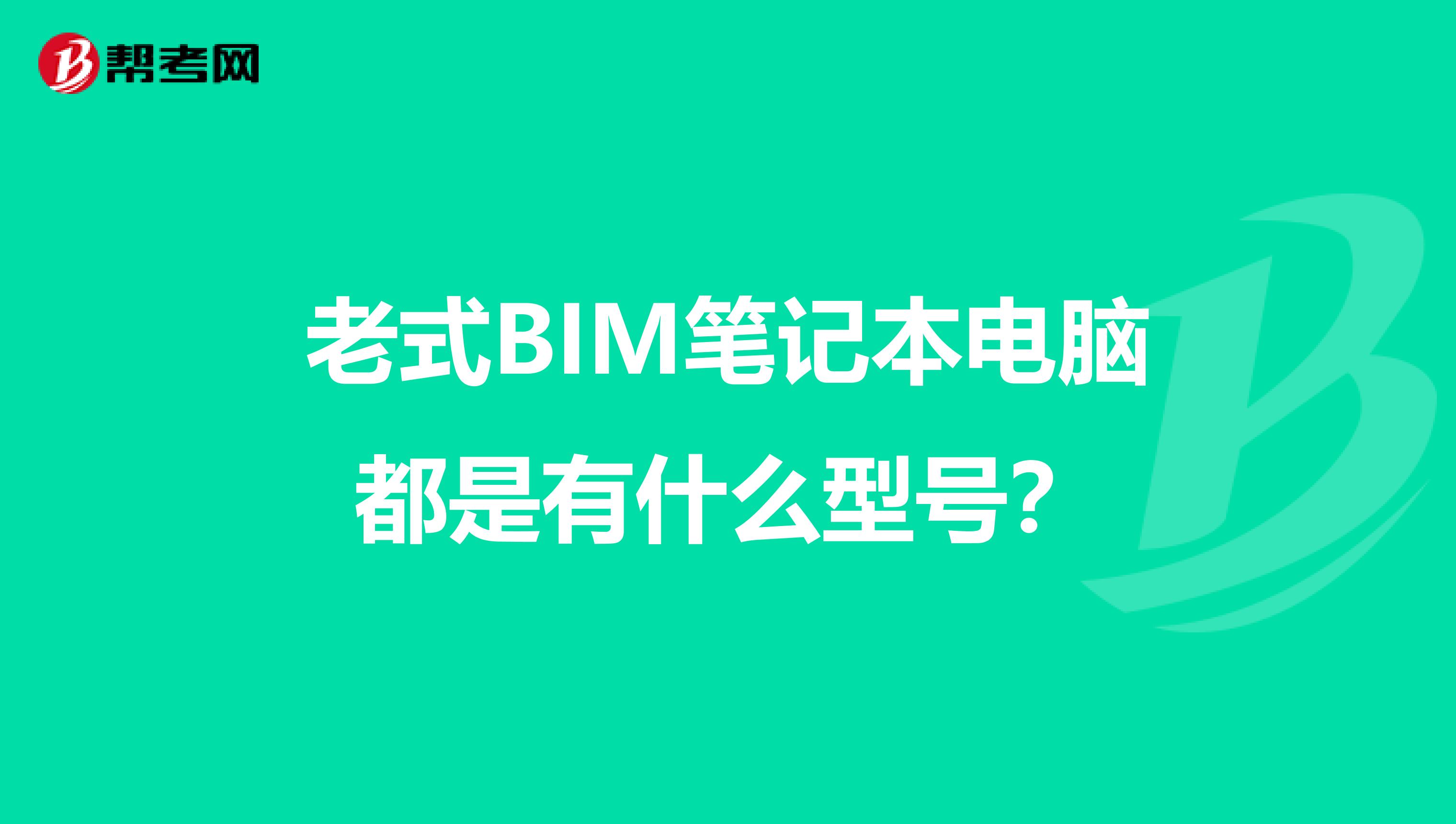 老式BIM笔记本电脑都是有什么型号?