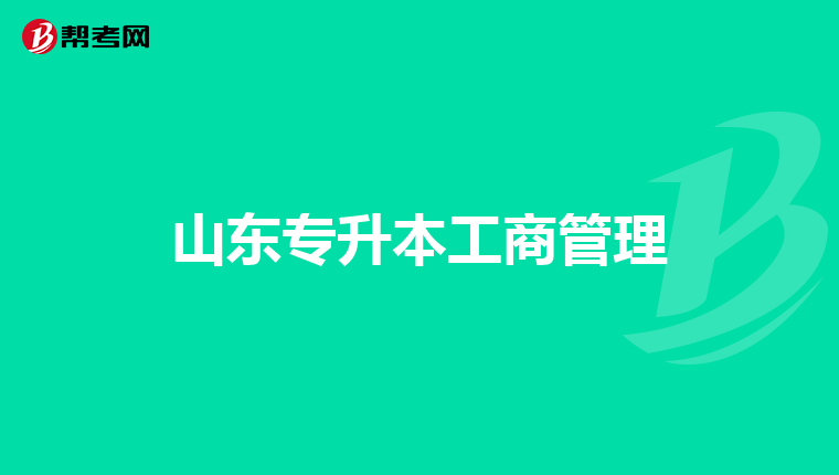 山东专升本工商管理
