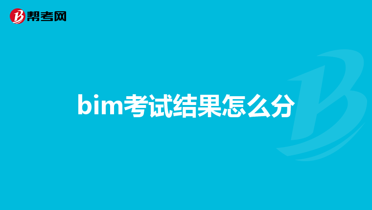 bim考試結(jié)果怎么分