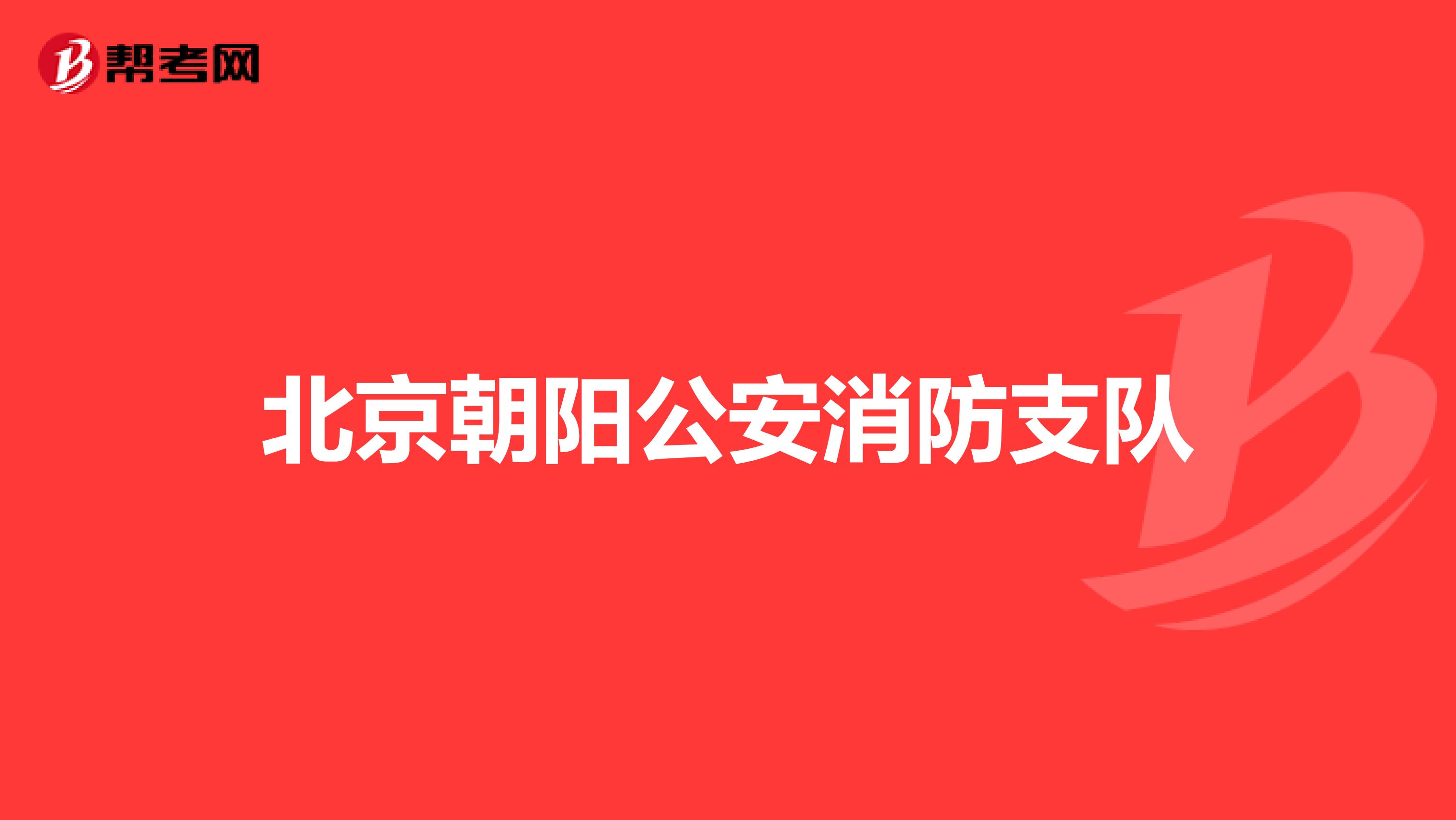 北京朝阳公安消防支队